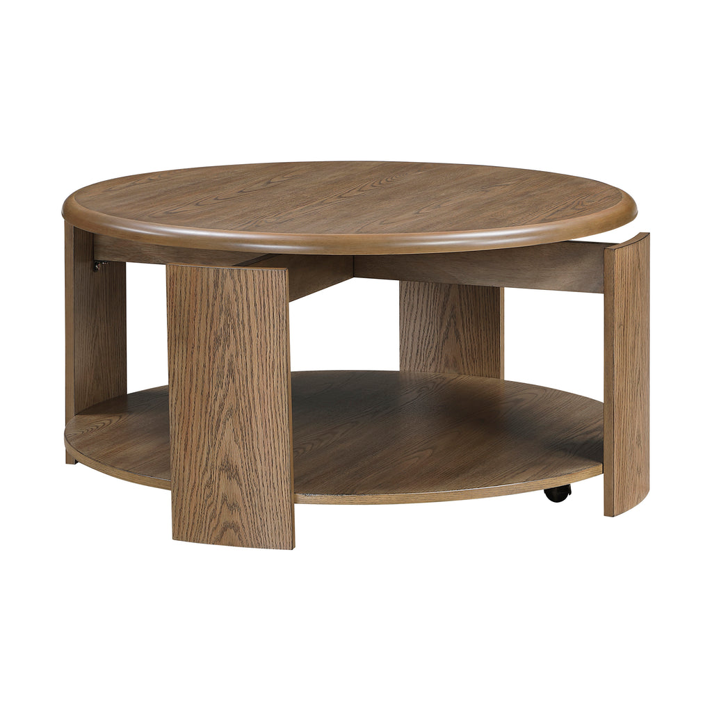 Wood Cocktail Table with Swivel Top