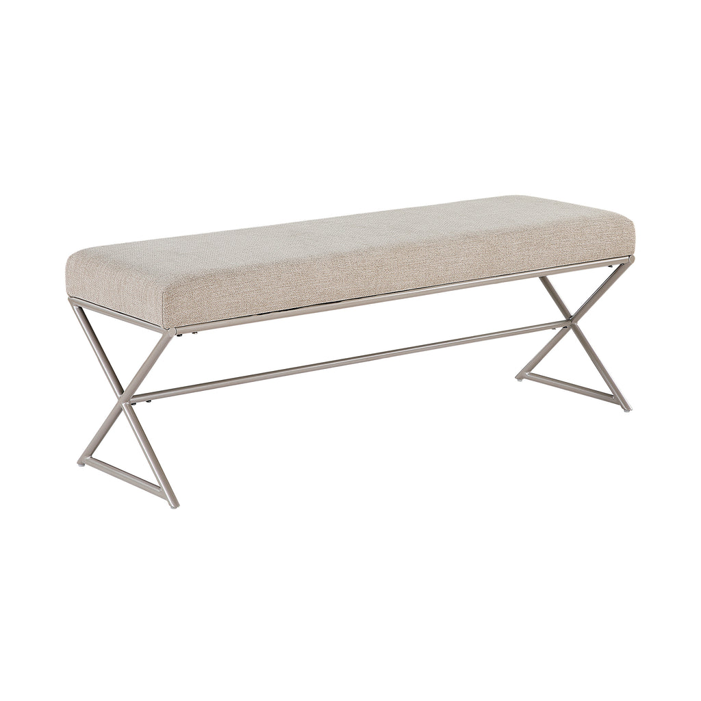 Chenille Fabric Bench