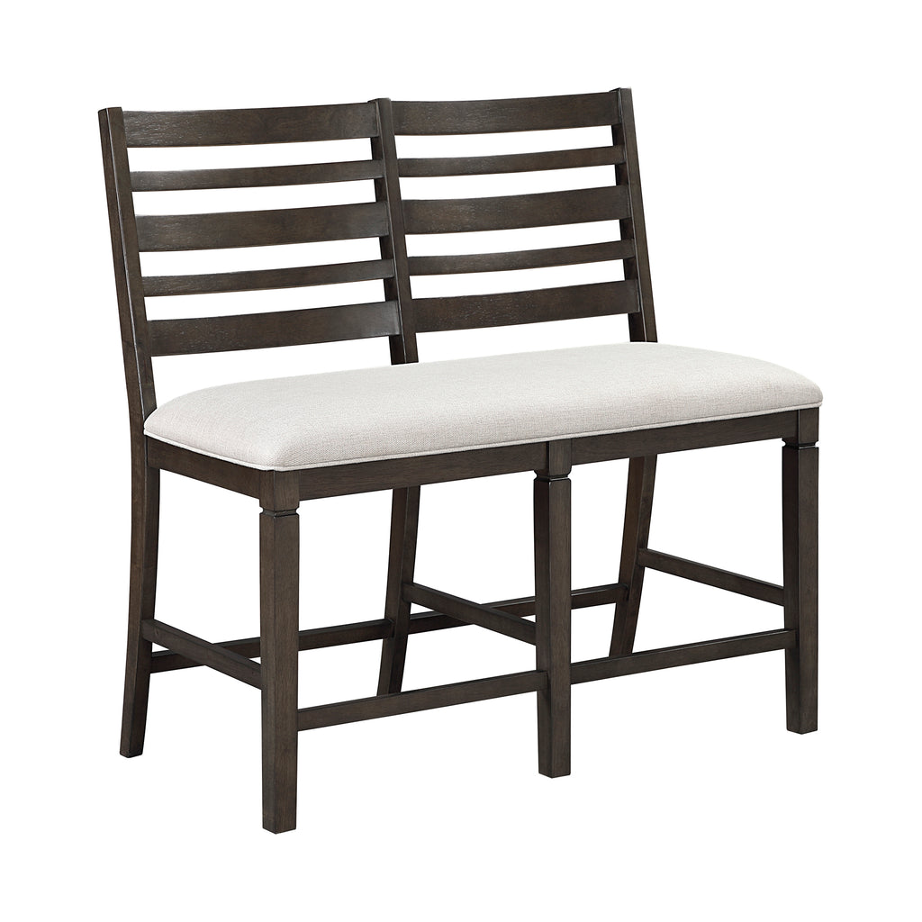 Textured Fabric Counter Height Bench