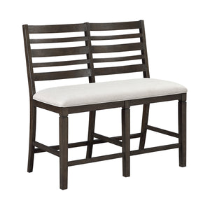 Textured Fabric Counter Height Bench