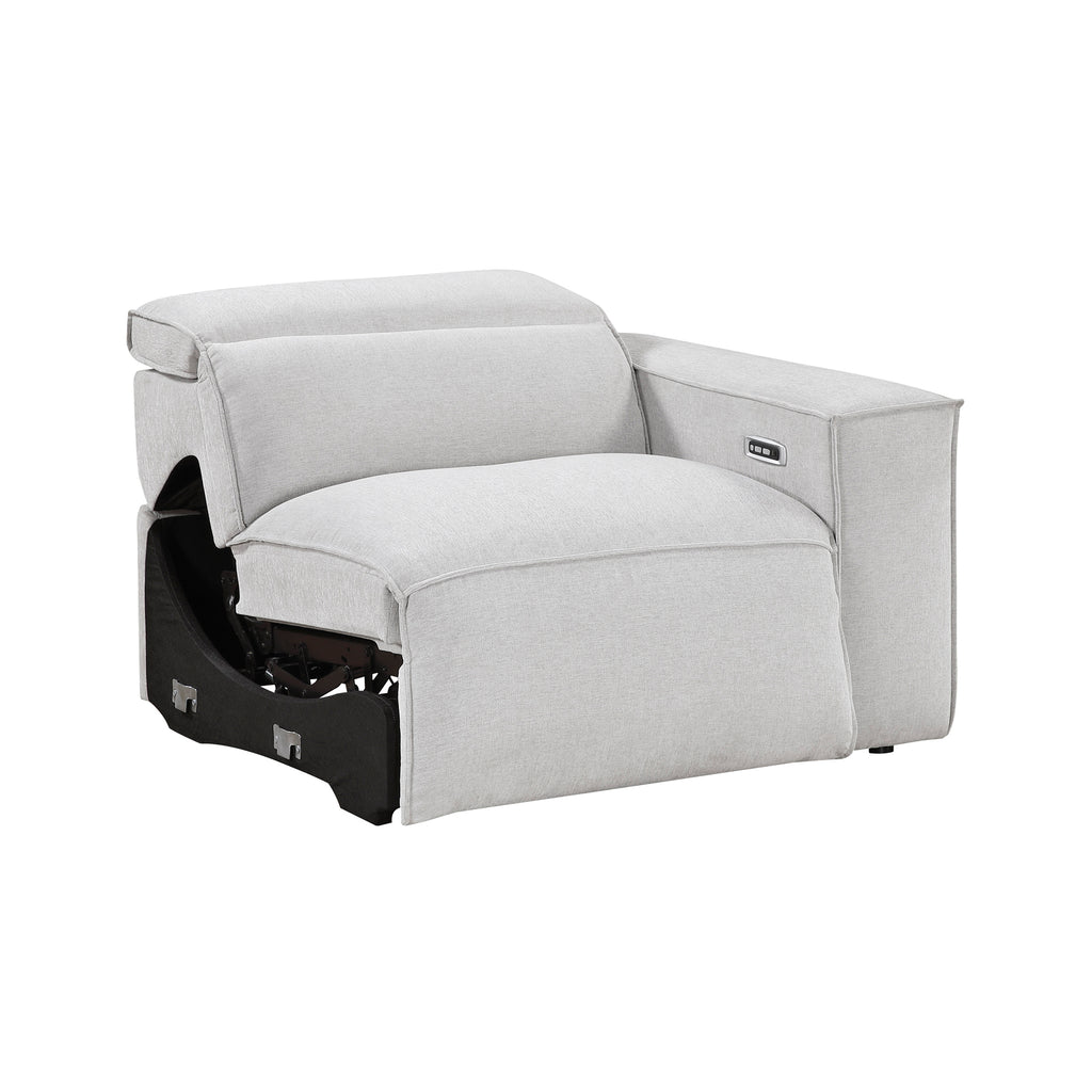 Textured Microfiber Fabric Power Right Side Reclining Chair