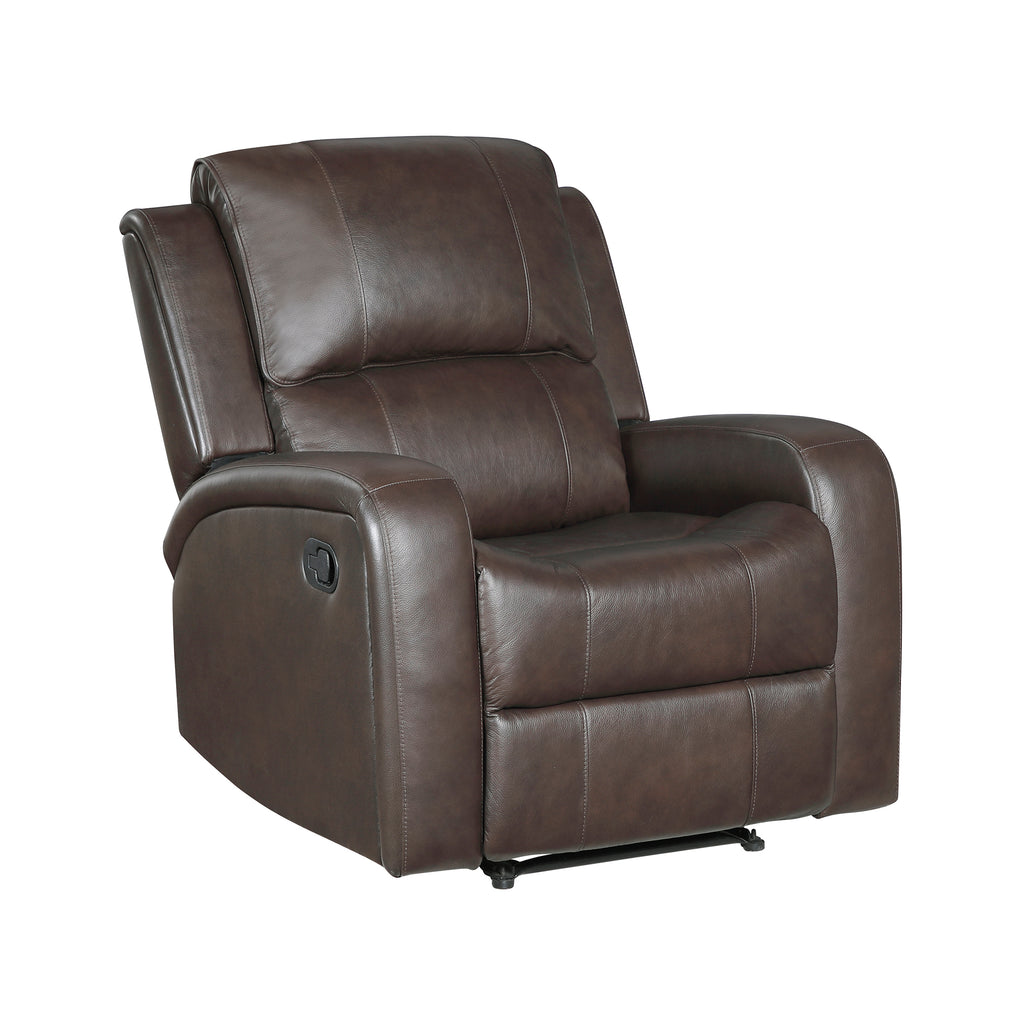 Leather Match Manual Reclining Chair
