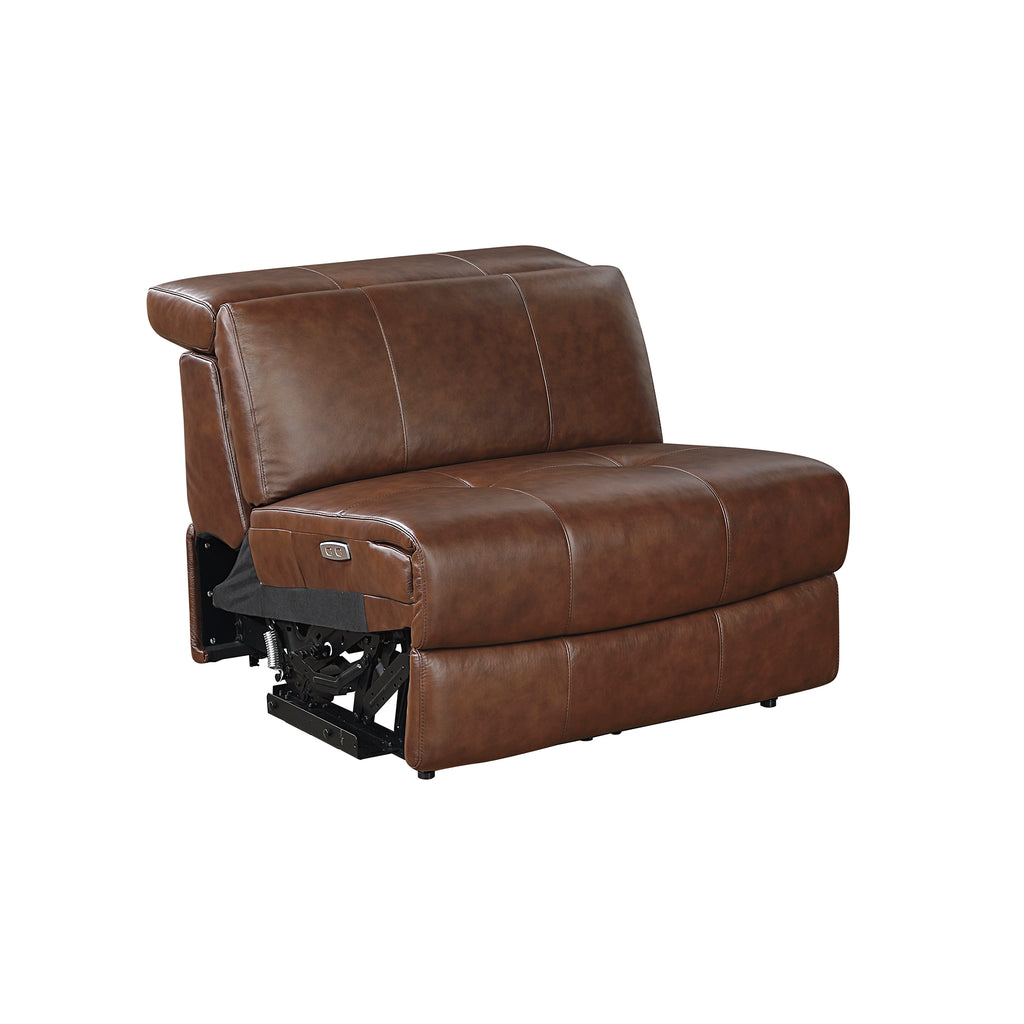 Leather Power Armless Reclining Chair