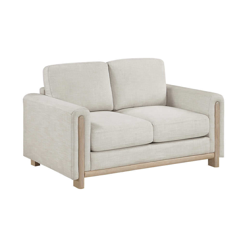 Textured Fabric Living Room Loveseat