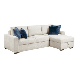 Textured Microfiber 2-Piece Sectional with Reversible Chaise
