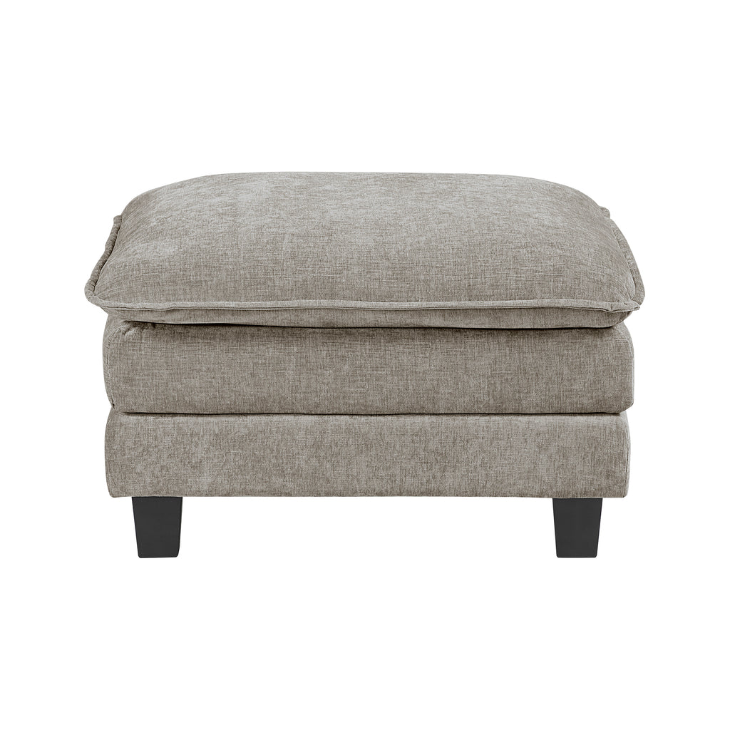 Chenille Fabric Ottoman