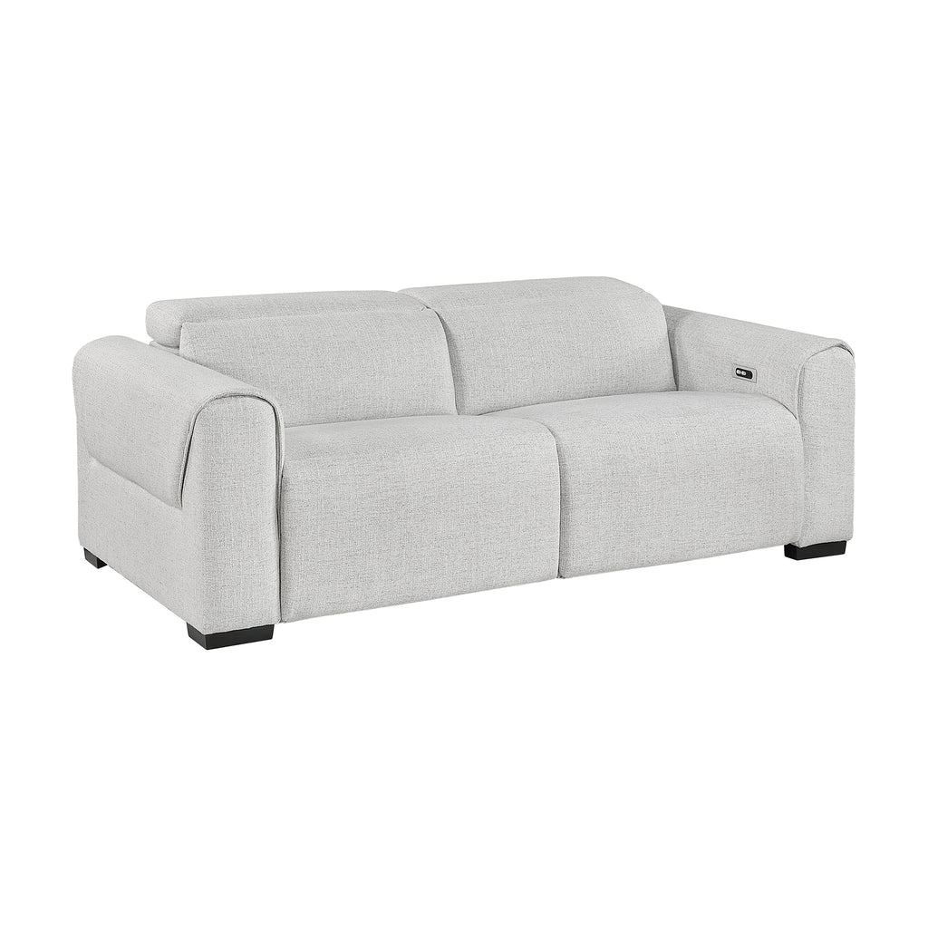 Chenille Fabric Power Double Reclining Loveseat