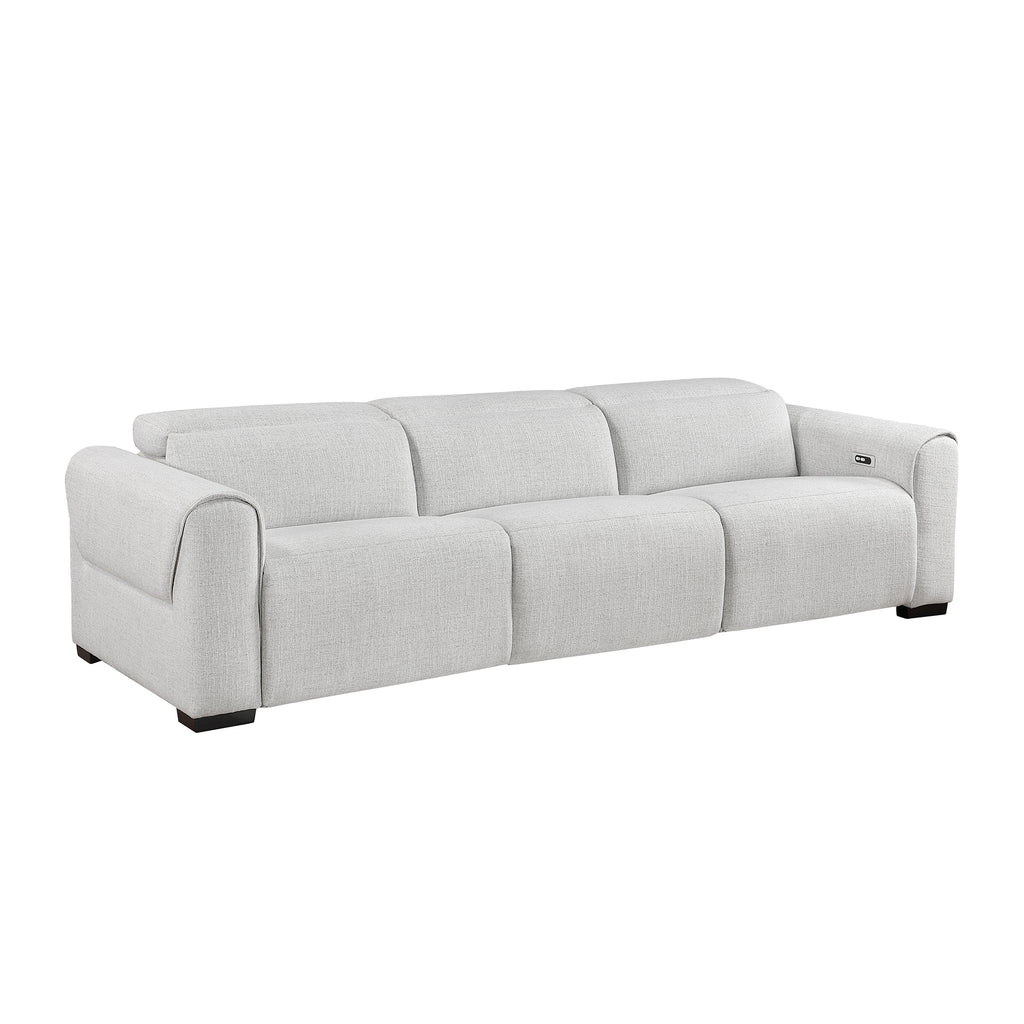 Chenille Fabric Power Double Reclining Sofa