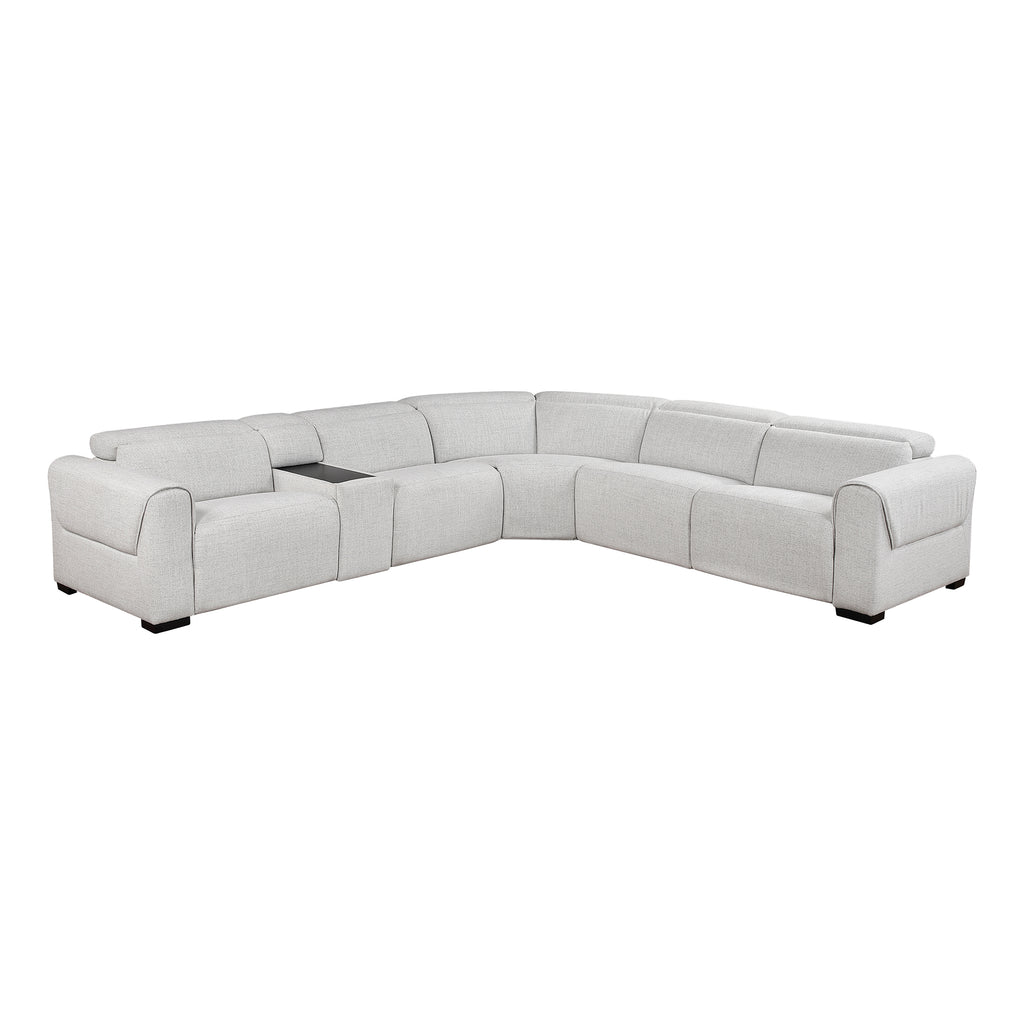 Chenille Fabric 6-Piece Modular Power Reclining Sectional