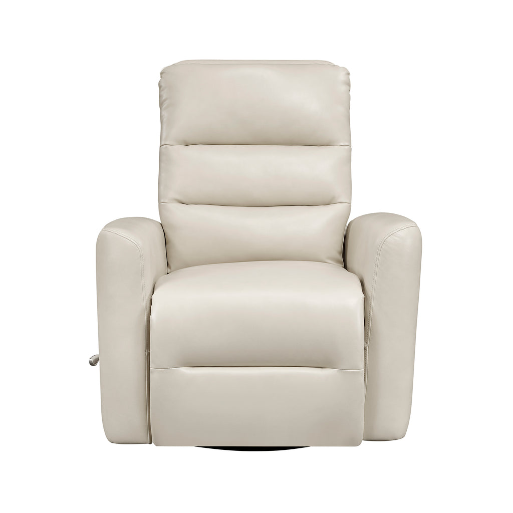 Faux Leather Swivel Glider Reclining Chair