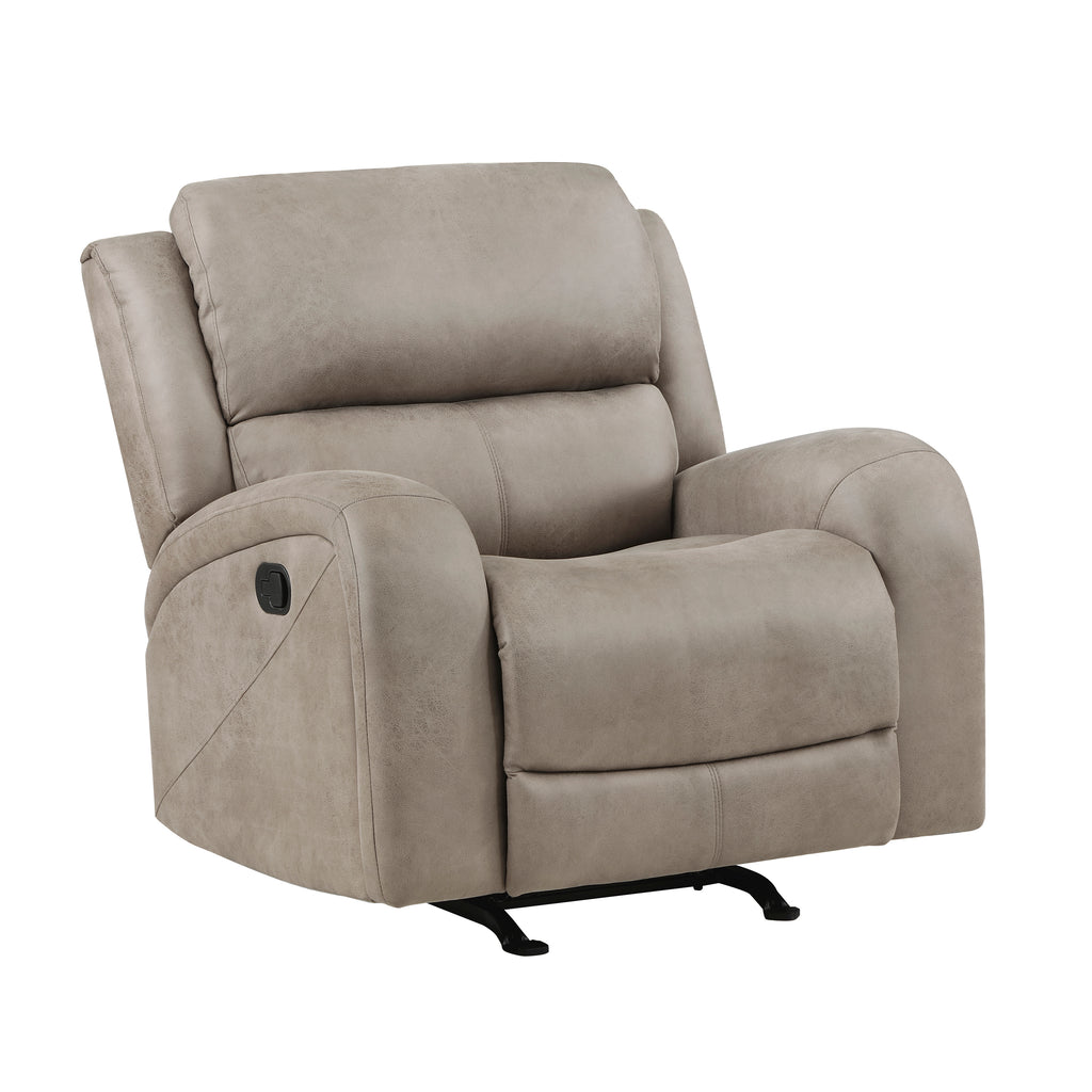 Polished Microfiber Rocker Reclining Chair