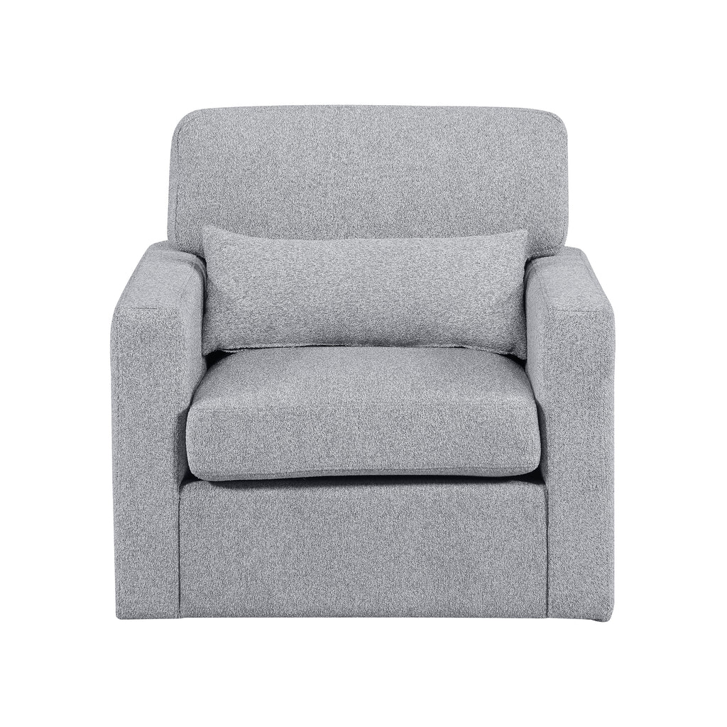 Boucle Fabric Swivel Chair
