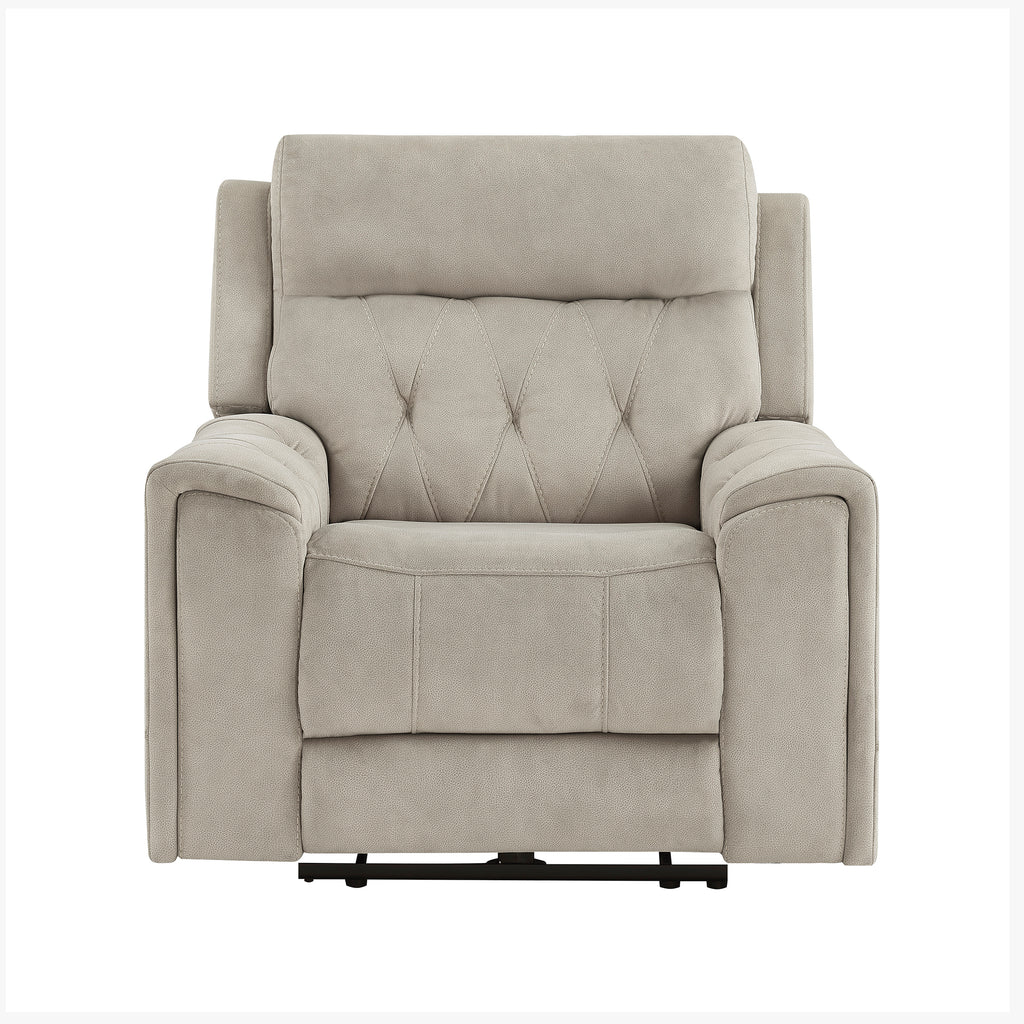 Polished Microfiber Power Reclining Chair