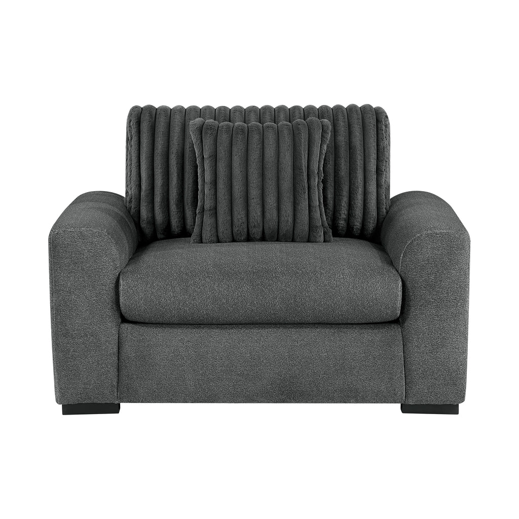 Textured Microfiber and Corduroy Living Room Chair