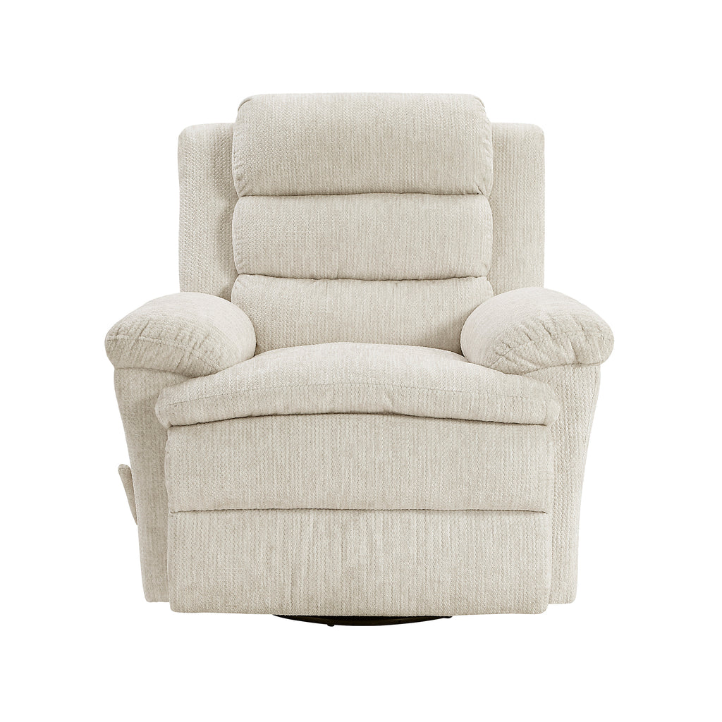 Textured Microfiber Manual Swivel Glider Reclining Chair