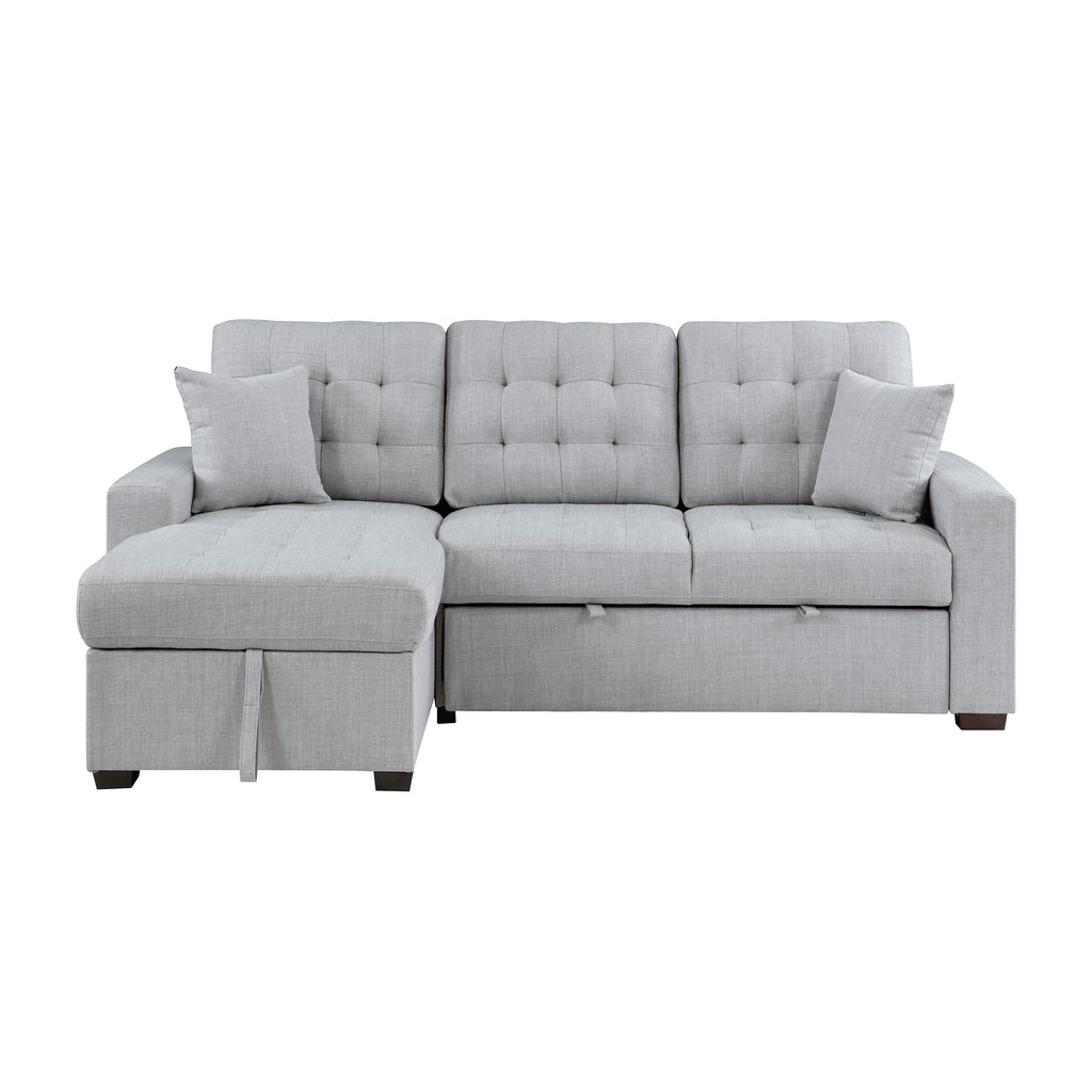 Fabric Sectional Sofa Sleeper, Left Chaise