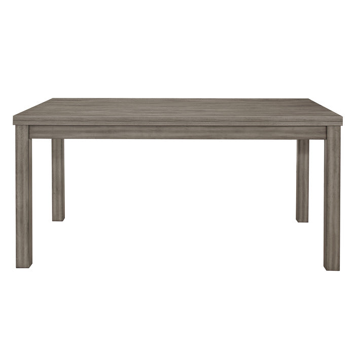 Marseille 64" Transitional Wood Dining Room Table in Weathered Gray