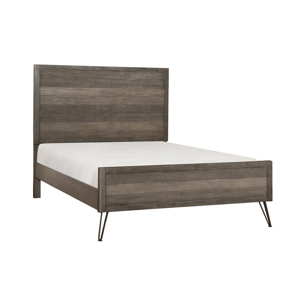Cornish Raku Bed, King, 3-tone Gray Finish