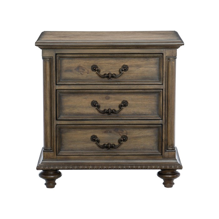 Bevelle Nightstand in Weathered Pecan