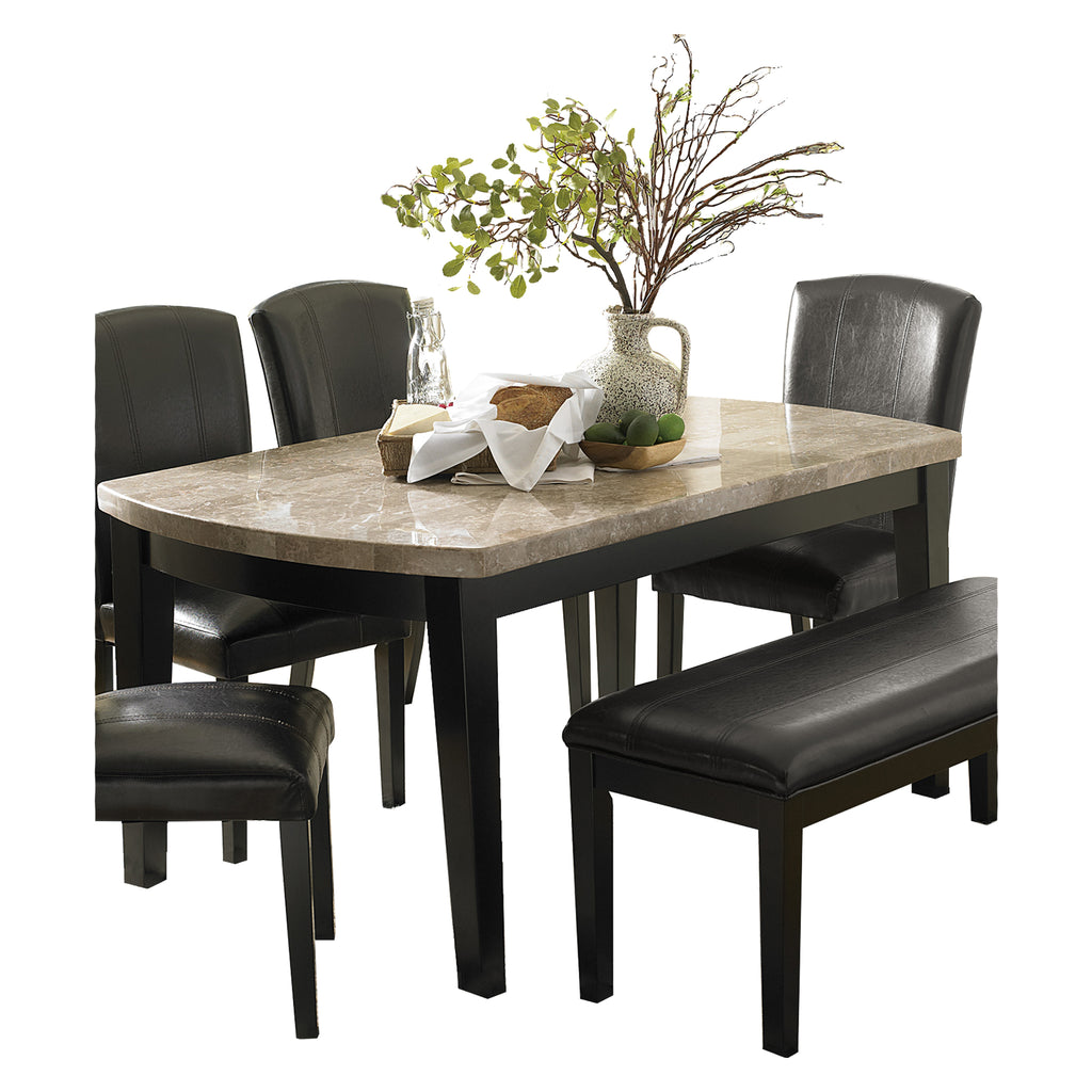 Maltese Dover Dining Table with Marble Top