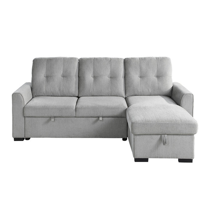 Cirrus Contemporary Wood 2-Piece Reversible Sectional with Storage