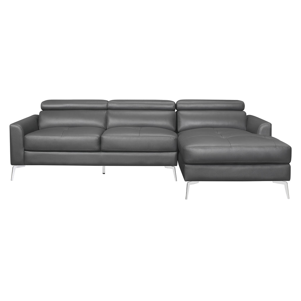 Marcel Dark gray 102" 2-Piece Sectional with Right Chaise