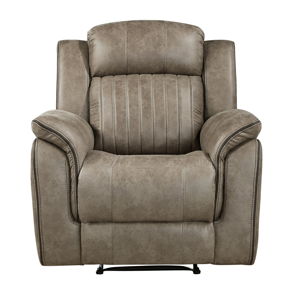 Bisset Contemporary Recliner in Sandy Brown