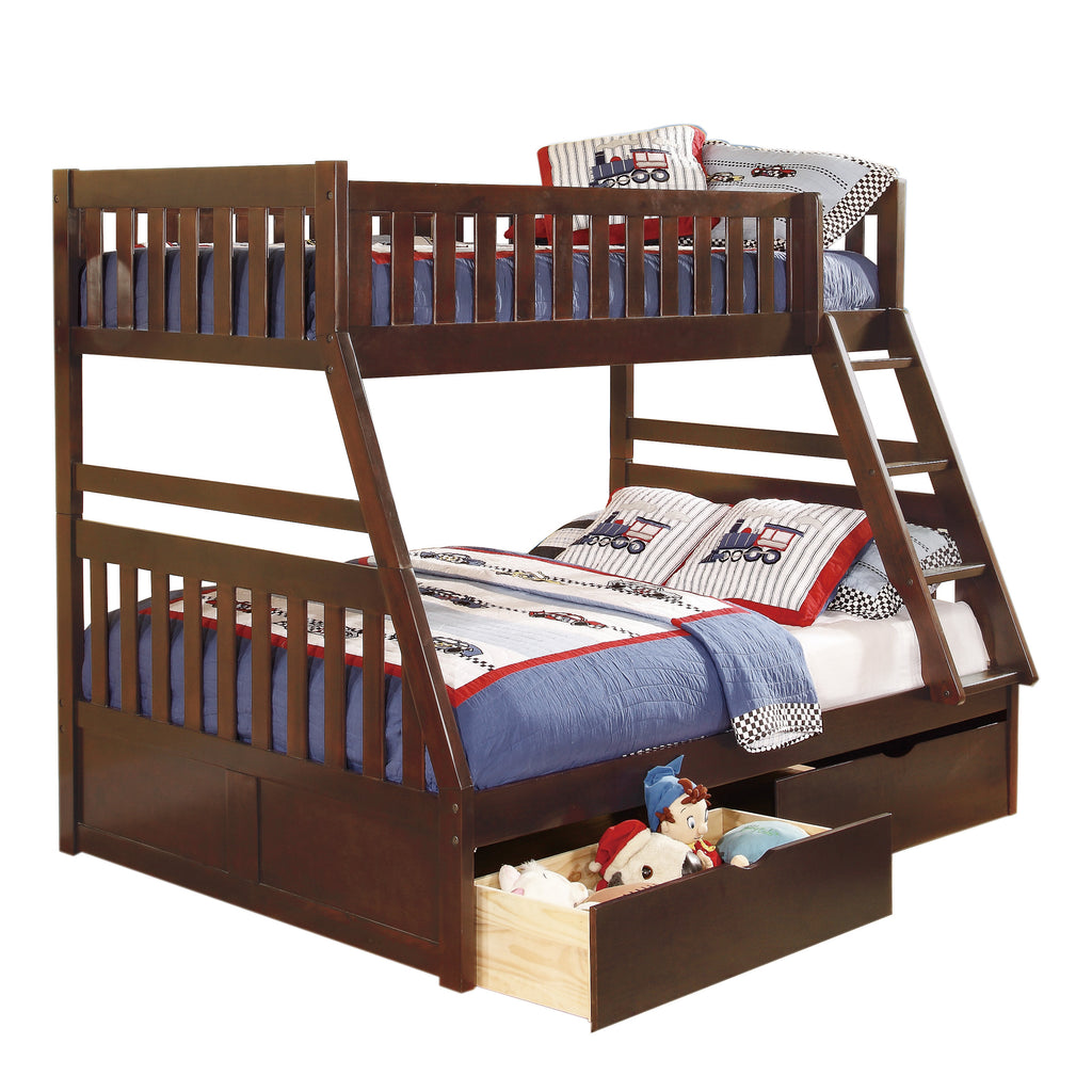 Bartly Bunk Bed, Twin/Full with Storage Boxes