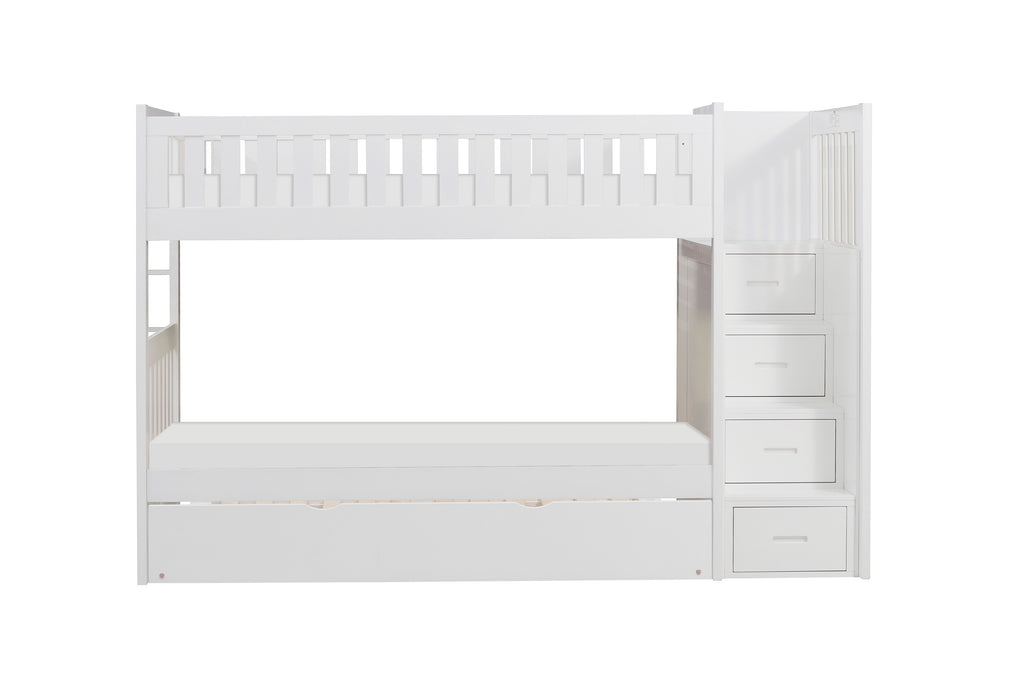 Bartly Twin/Twin Step Bunk Bed with Twin Trundle