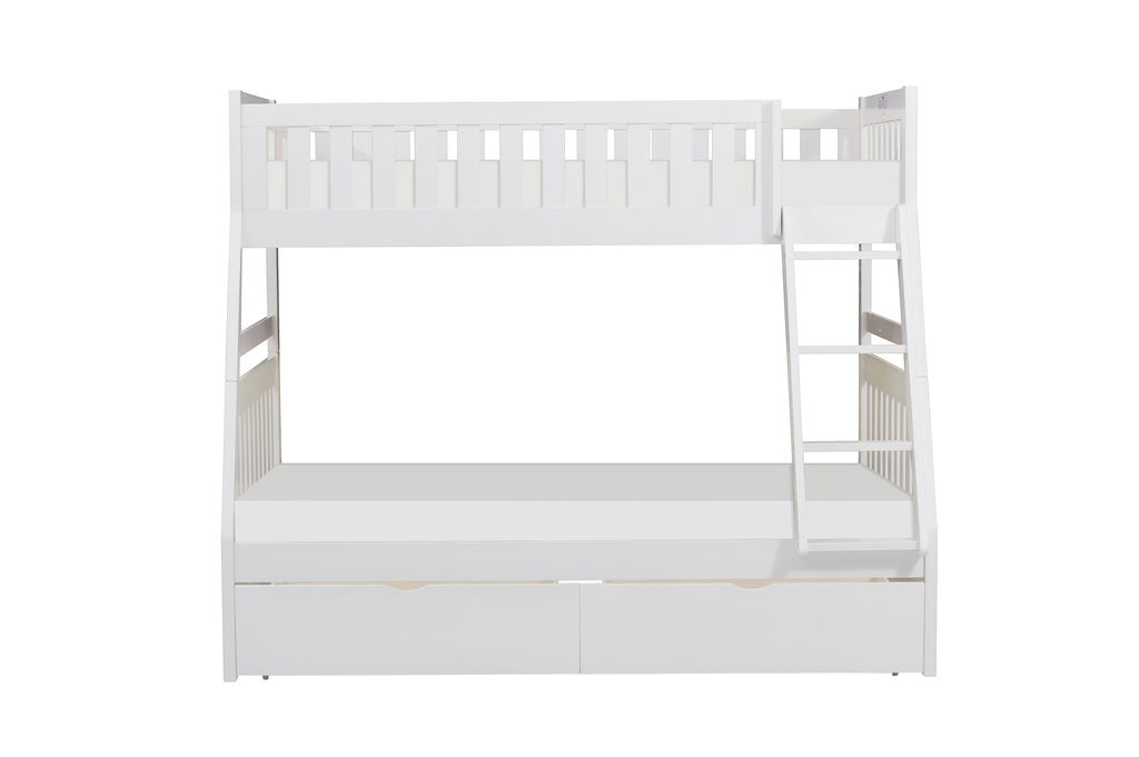 Bartly Bunk Bed, Twin/Full with Storage Boxes