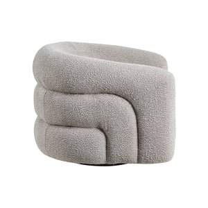 Boucle Fabric Swivel Chair