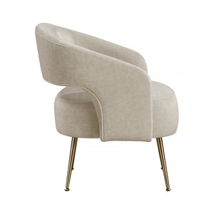 Velvet Fabric Accent Chair