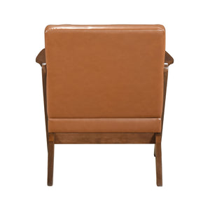 Faux Leather Accent Chair