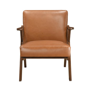 Faux Leather Accent Chair