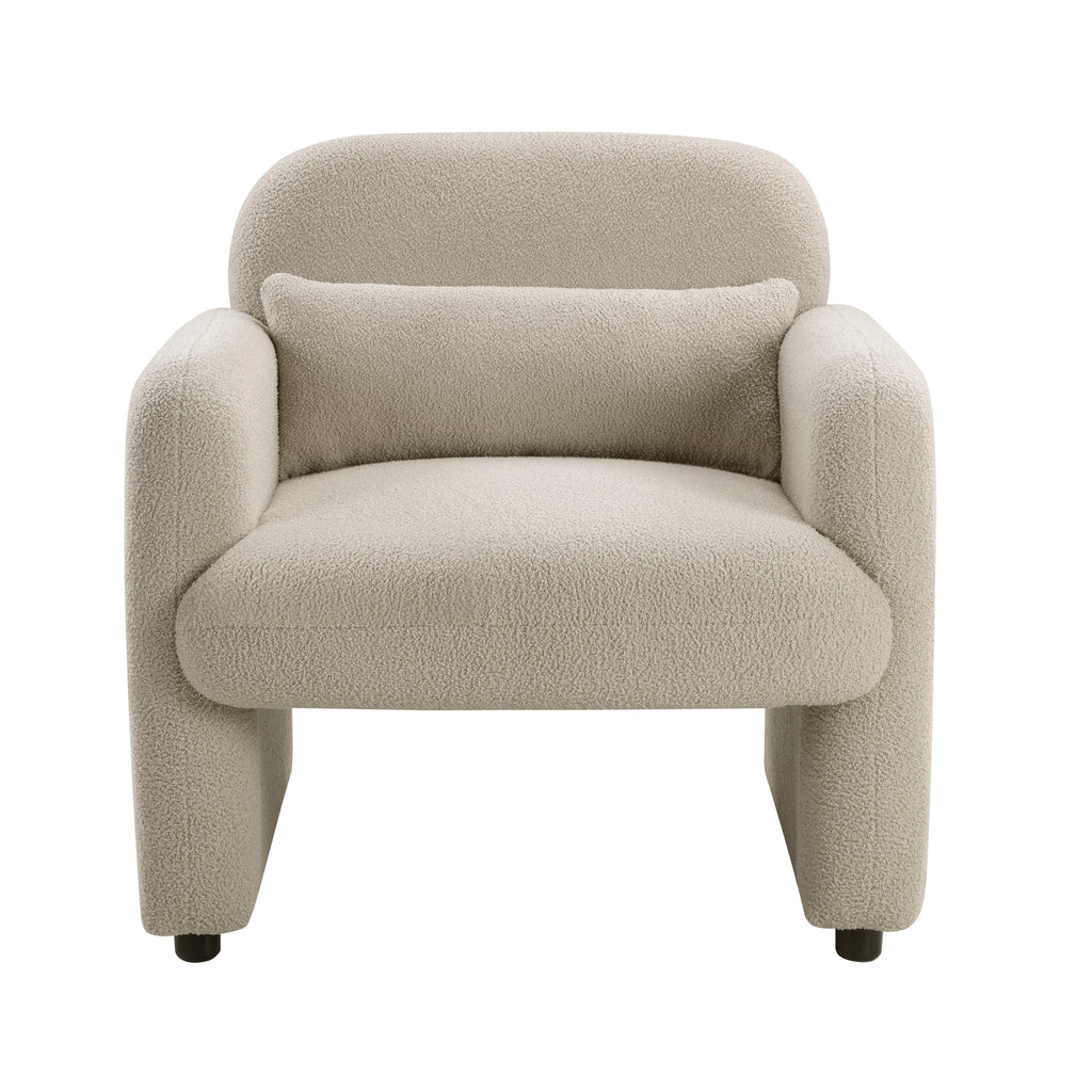 Boucle Fabric Accent Chair