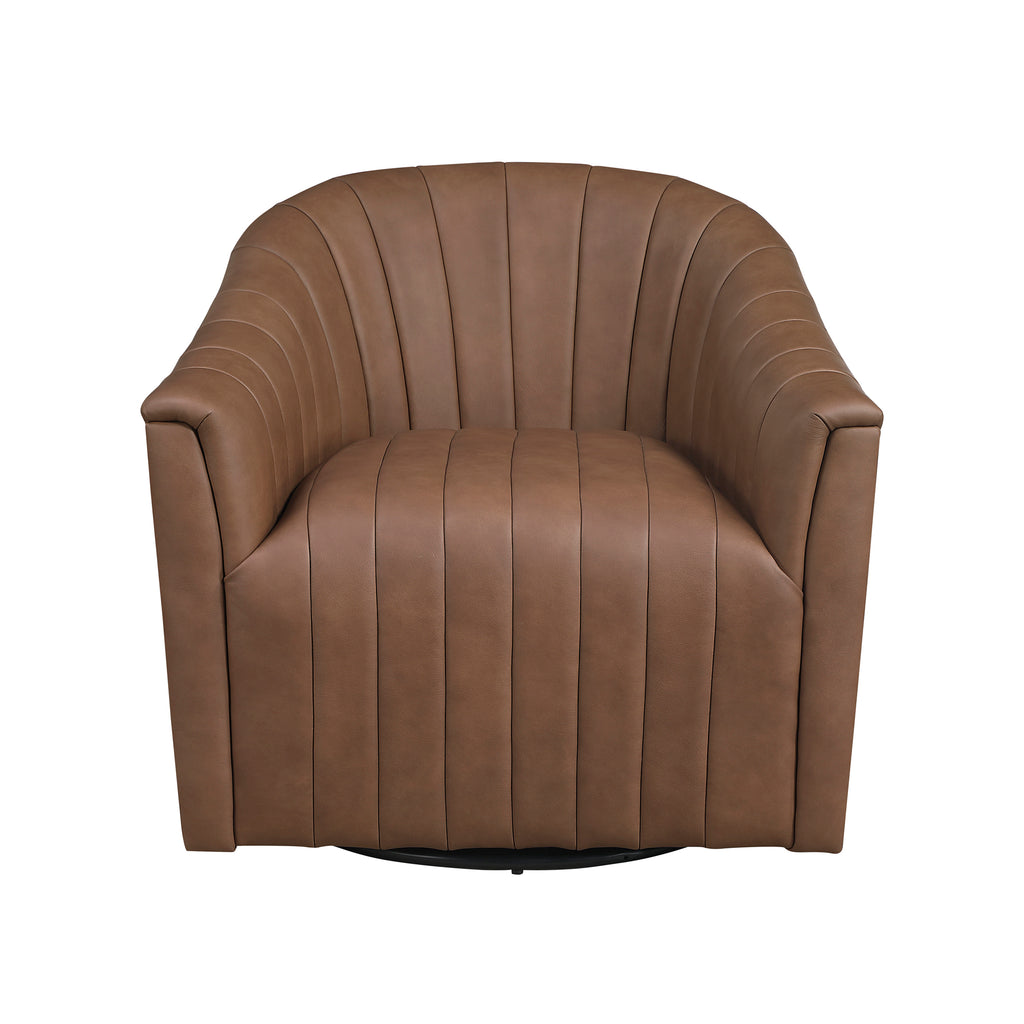 Leather Match Swivel Chair