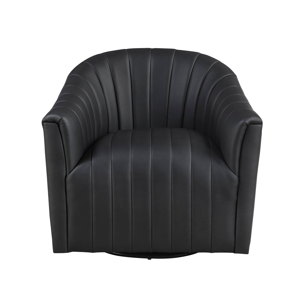 Leather Match Swivel Chair