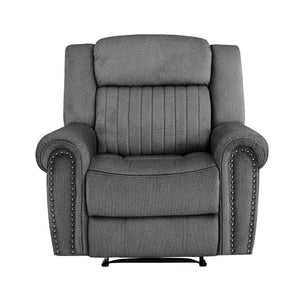 Textured Microfiber Manual Reclining Chair