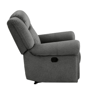 Textured Microfiber Manual Reclining Chair