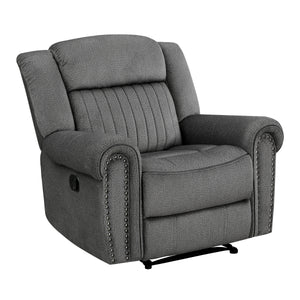 Textured Microfiber Manual Reclining Chair