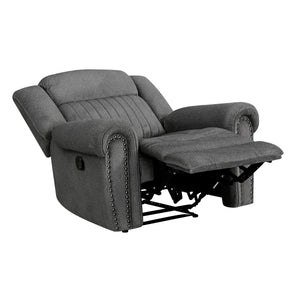 Textured Microfiber Manual Reclining Chair