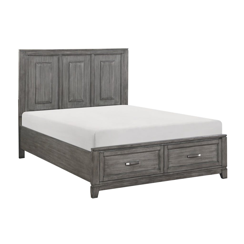 California King Platform Bed with Footboard Storage