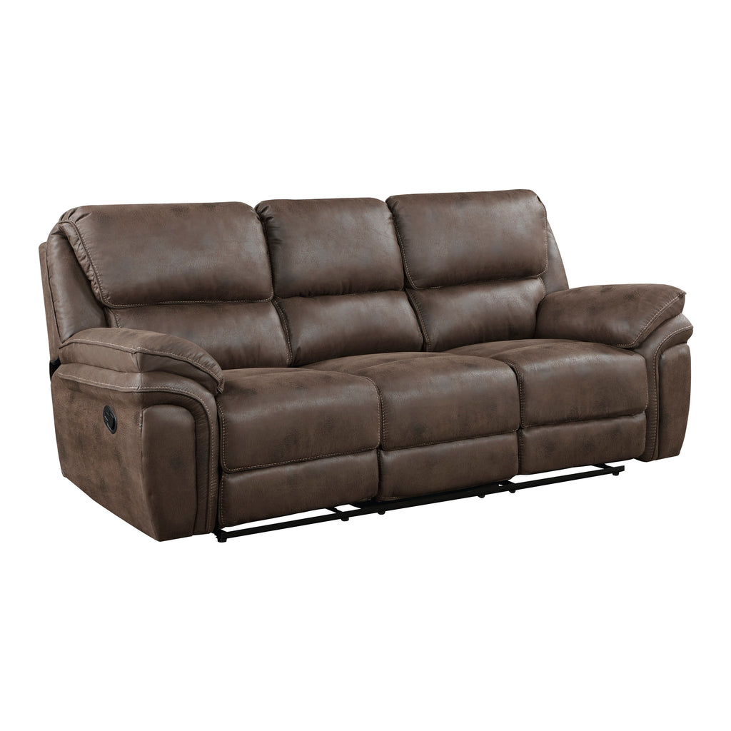 Wall-Hugger Manual Double Reclining Sofa