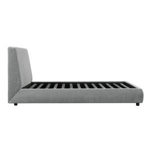 Chenille Upholstered Platform Bed, Queen