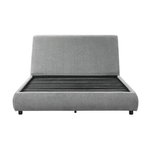 Chenille Upholstered Platform Bed, King