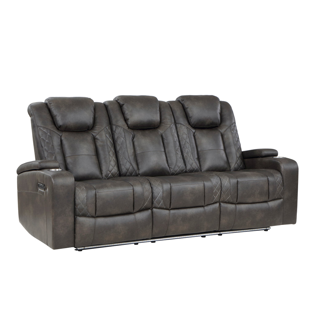 Wall-Hugger Power Double Reclining Sofa