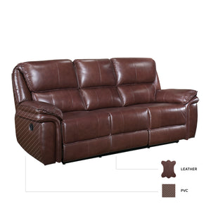 Wall-Hugger Manual Double Lay Flat Reclining Sofa