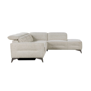 Chenille 2-Piece Power Reclining Sectional with Right Chaise