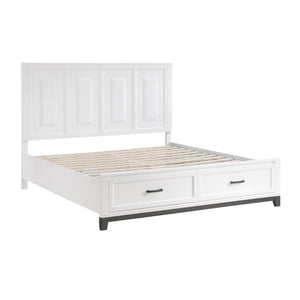California King Platform Bed with Footboard Storage