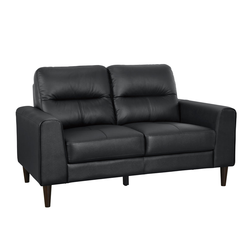 Leather Match Living Room Loveseat